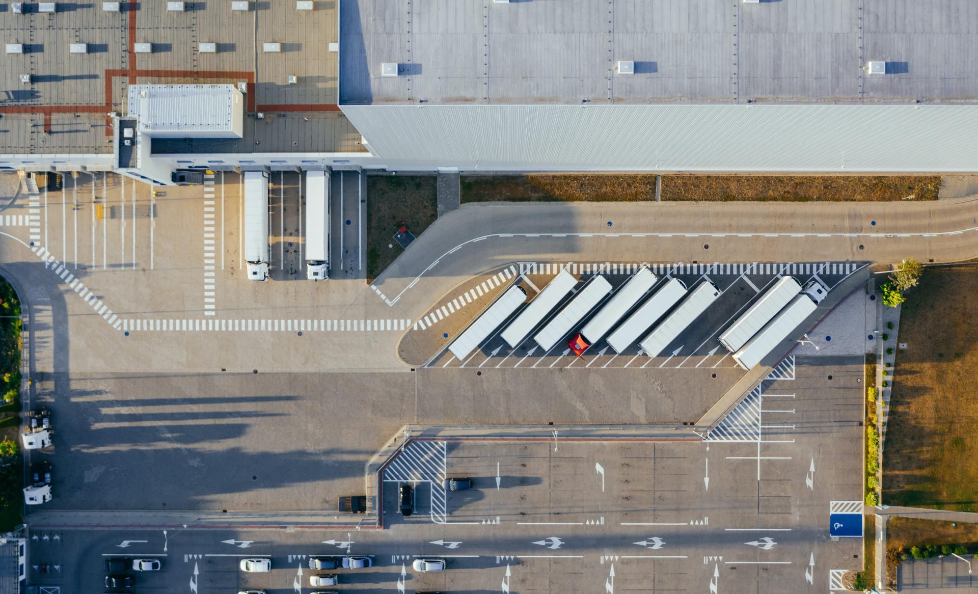 Warehouse aerial view
