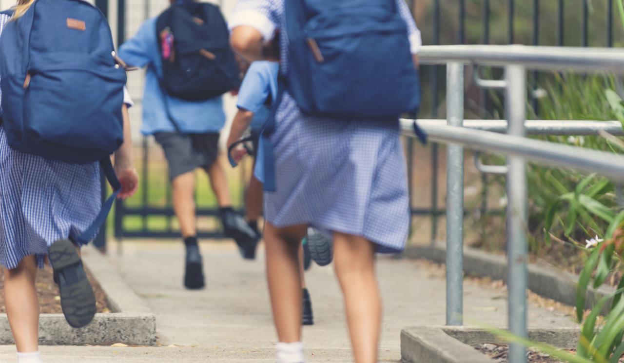 Children walking to school